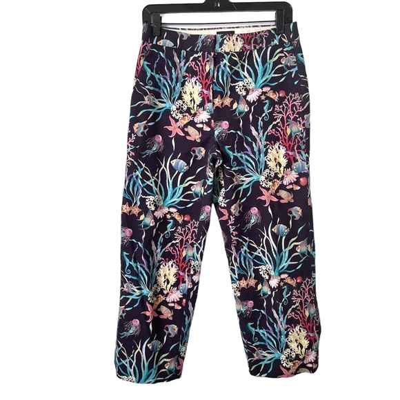 J. Crew Collection Patio Pant in Ratti Under The‎ Sea Ocean Print 2 - Picture 6 of 13